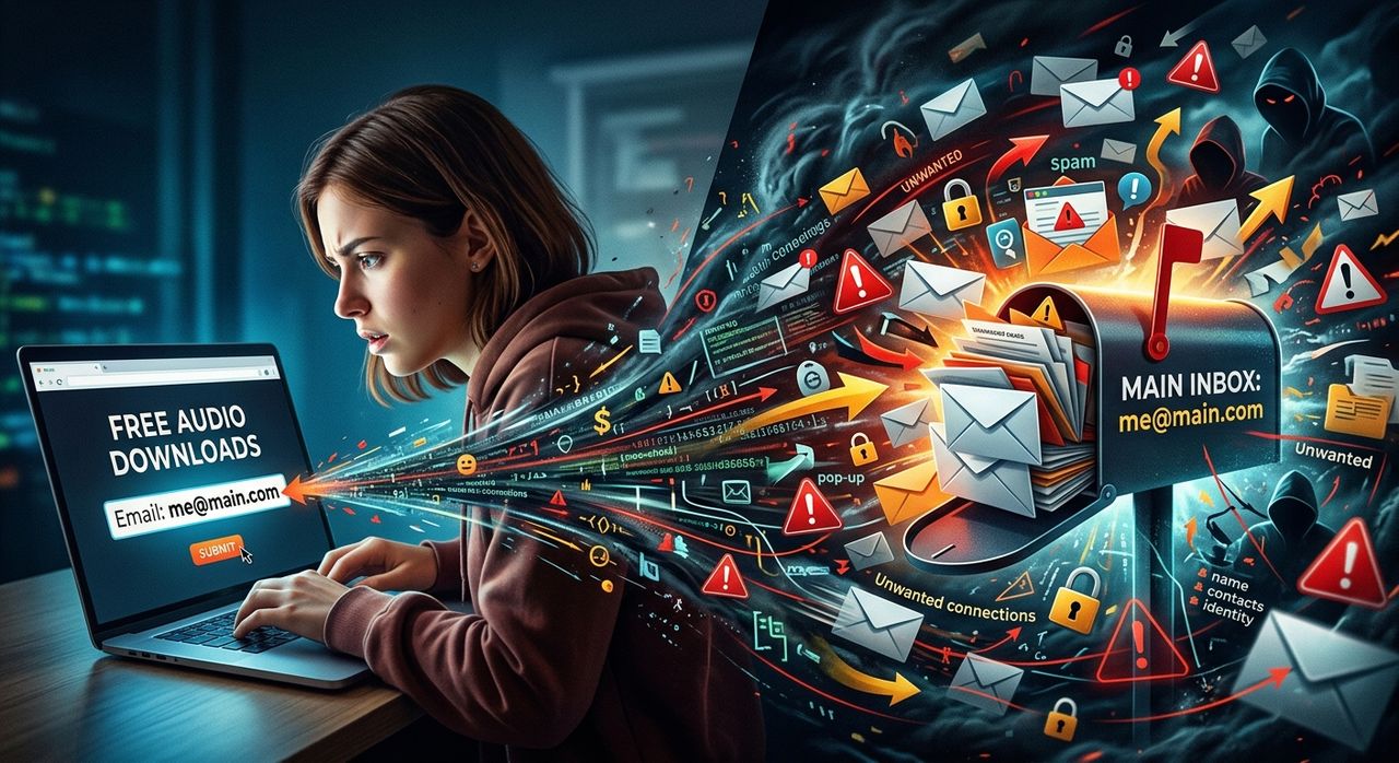 Why You Should Never Use Your Main Email for Free Audio Downloads