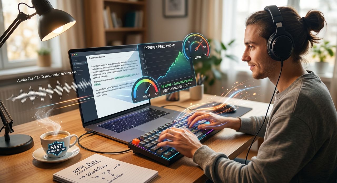 Transcribing Audio Gets Faster When You Know Your Typing Speed